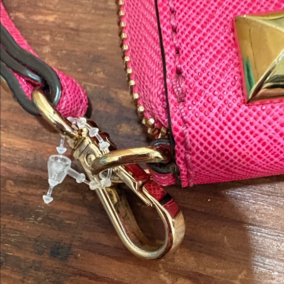 Michael Kors Fuchsia Wristlet with Gold Studs - Picture 3 of 8